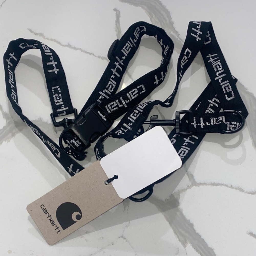 New - Carhartt Black Script Dog Leach‎ and Collar